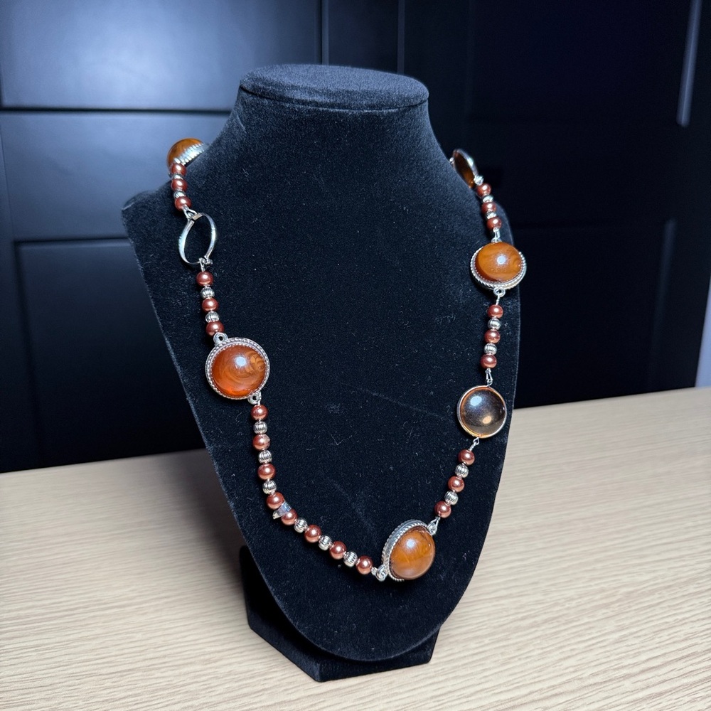 ELEGANT BEADED NECKLACE RARE VINTAGE AESTHETIC PRETTY JEWELRY